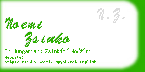 noemi zsinko business card